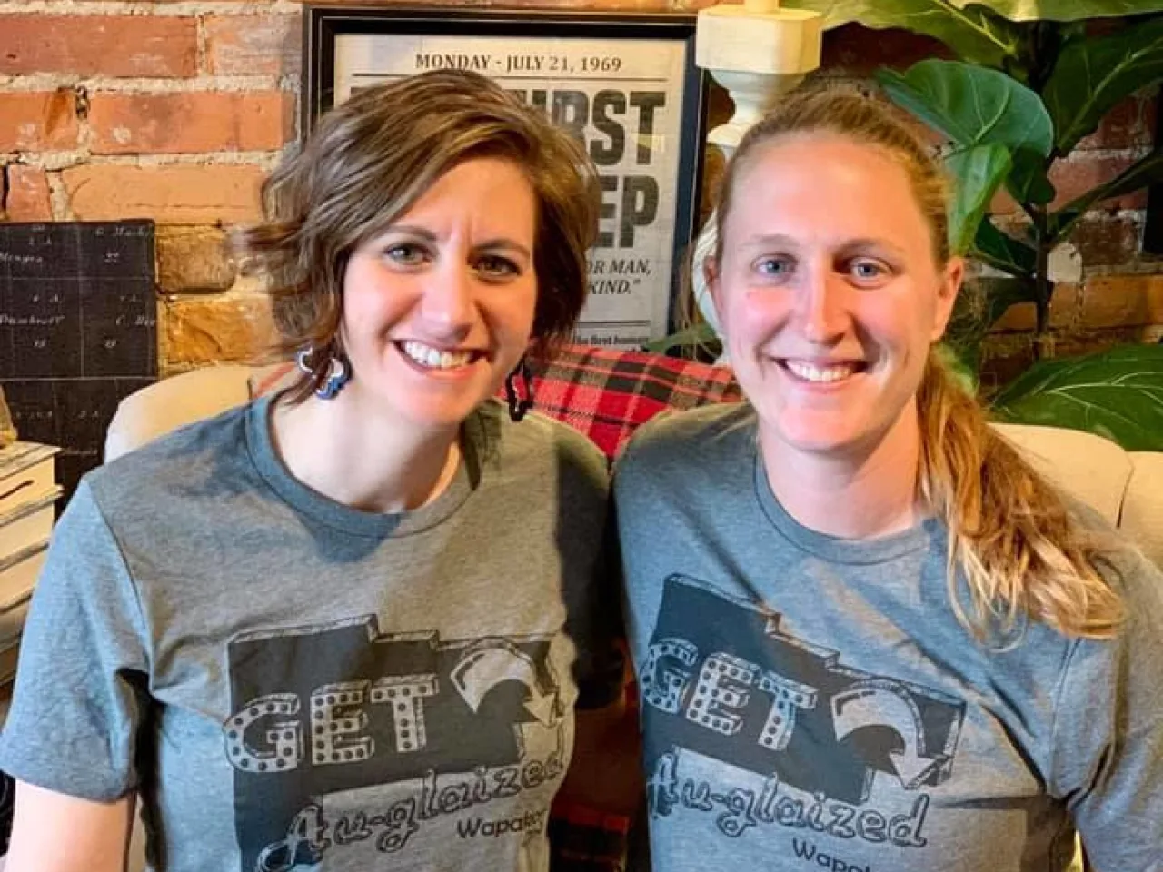 Ladies Wearing Get Auglaized Shirts
