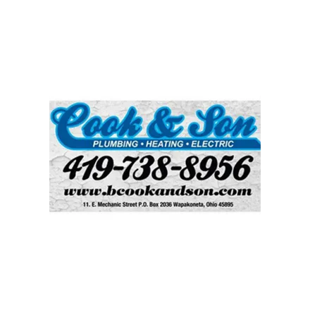 B. Cook and Son Plumbing, Heating and Electric logo