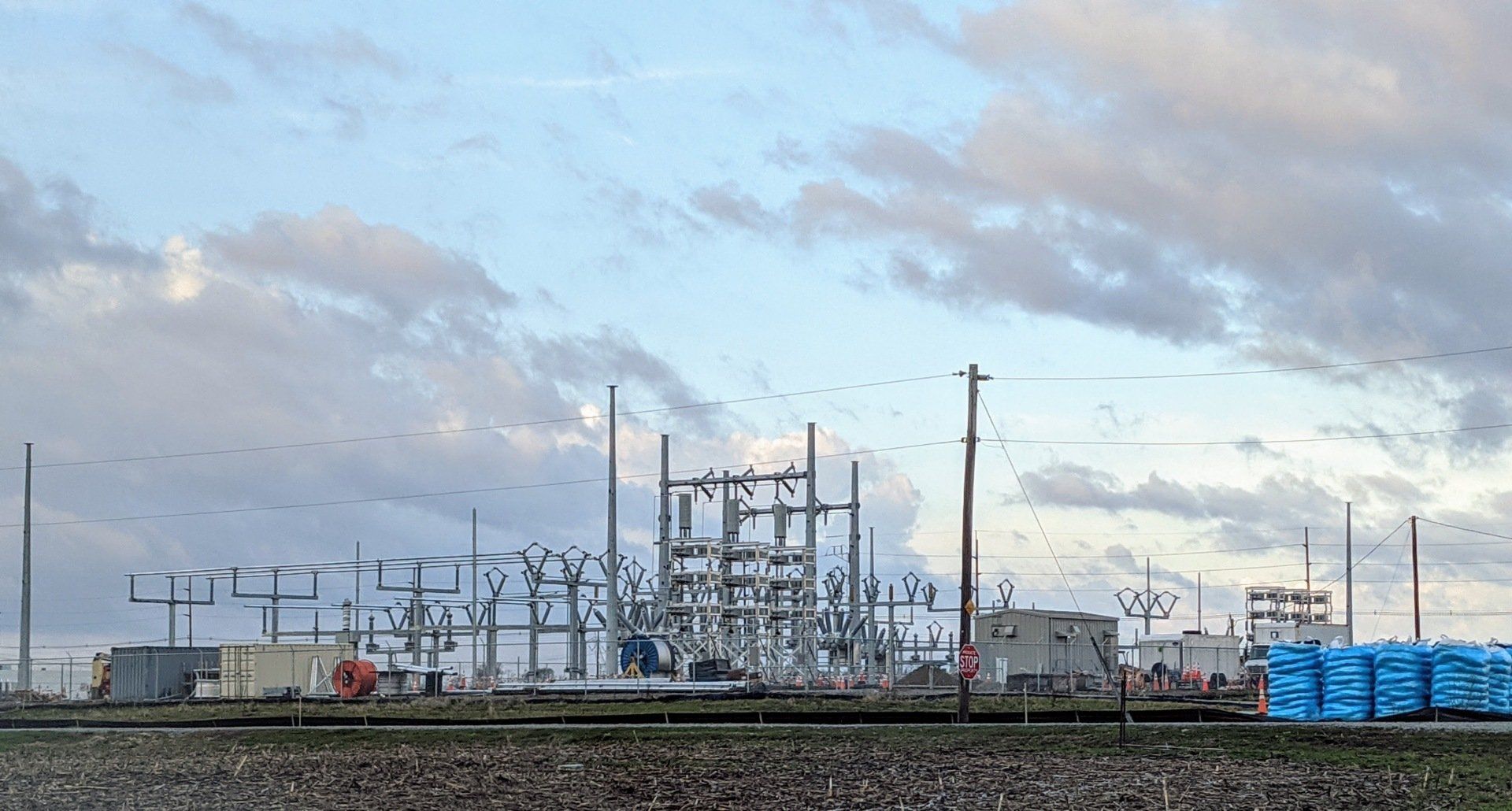 Utility infrastructure at an industrial site in Wapakoneta, Ohio